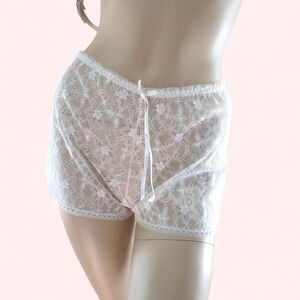 White Lace High-Waisted Panties NWOT | Soft Girl Bridalcore Granny Chic Lingerie